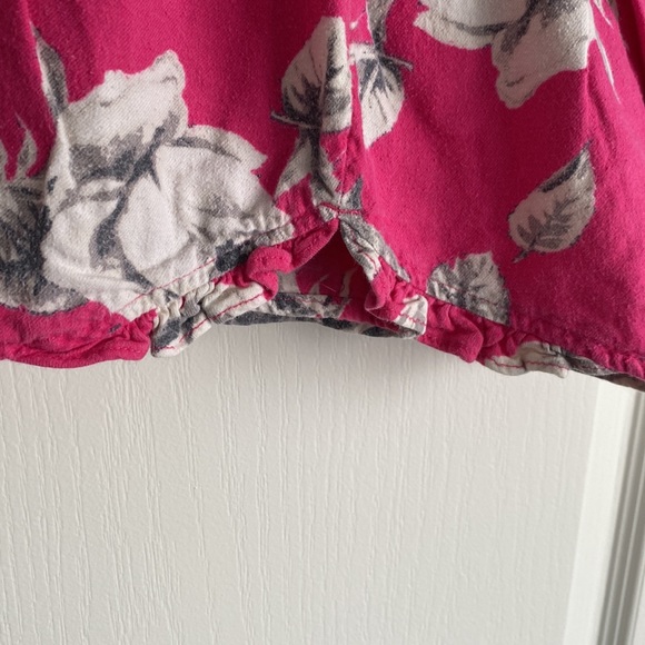 aerie - Cute Flanel-ette Pink + Grey & White Floral PJ Shorts - Picture 5 of 10